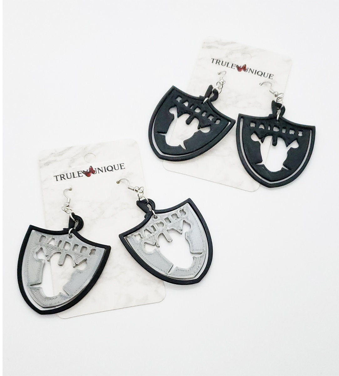 Las Vegas Raiders Swinging Earrings