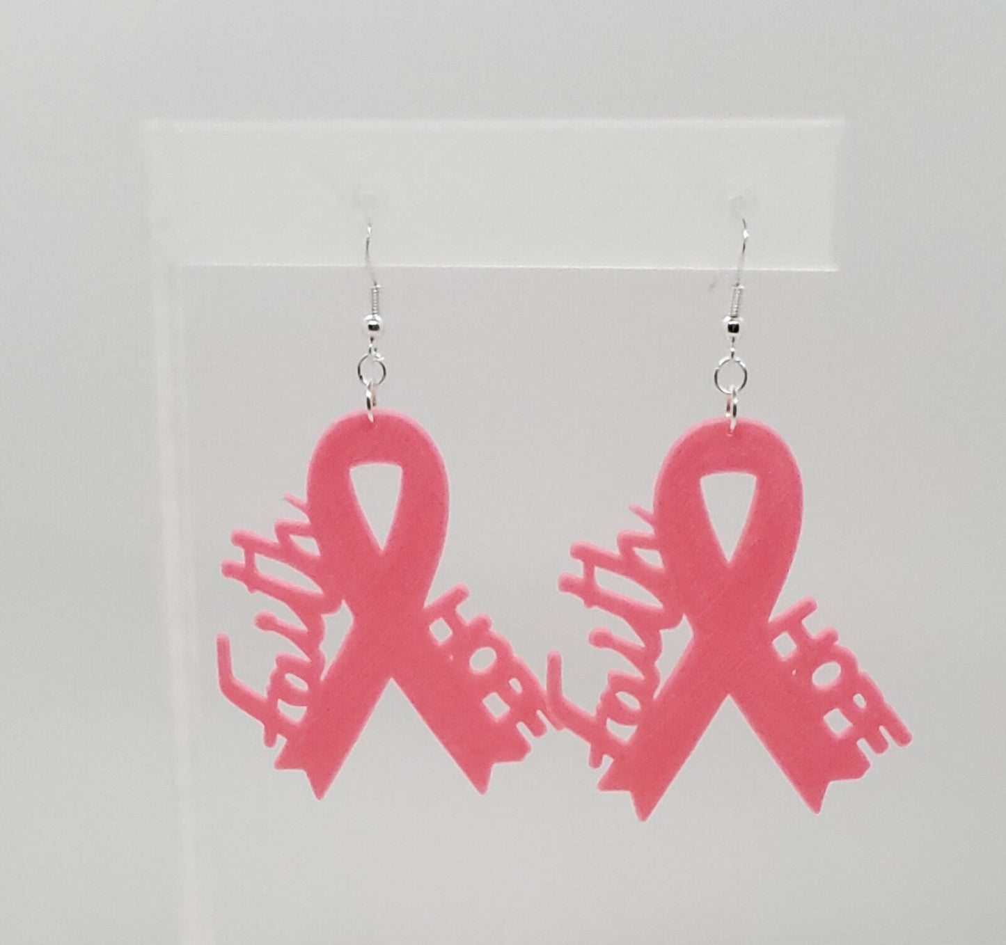 Faith and Hope Awareness Ribbon Earrings