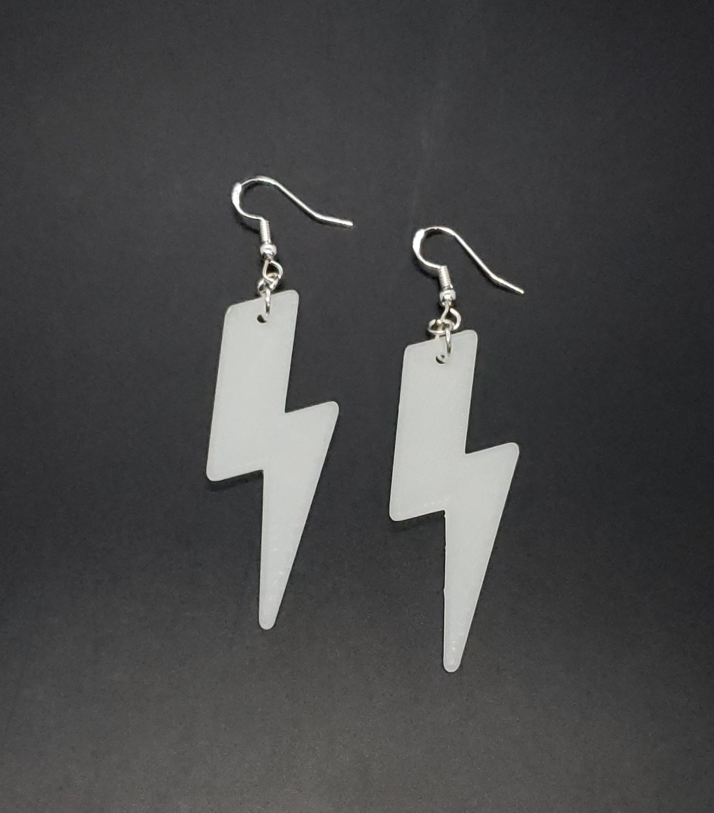 Glow in the Dark Lightening Bolt Earrings | Style A