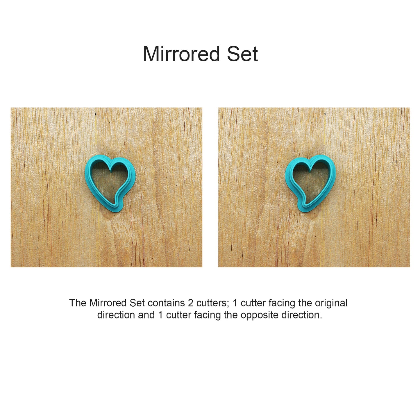 Lopsided Heart Cookie & Clay Cutter | Style A: Ideal for Cookies, Ceramics, Pottery, Polymer Clay, and Fondant