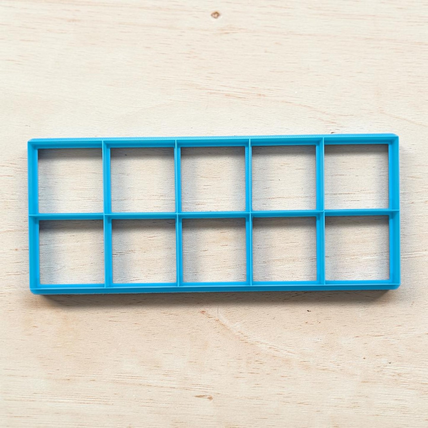 10‑Square Bar Frame Cutter | Grid Mold for Cookies, Fondant, Polymer Clay, Ceramics & Crafts