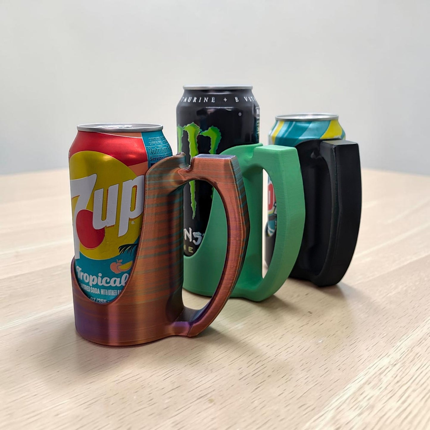 12oz-16oz Standard Can Holder STL File – 3D Printable Handle (With & Without Air Hole)