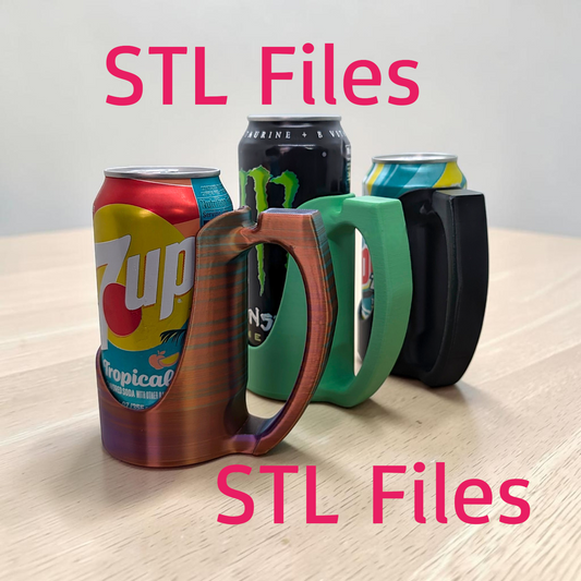 12oz-16oz Standard Can Holder STL File – 3D Printable Handle (With & Without Air Hole)