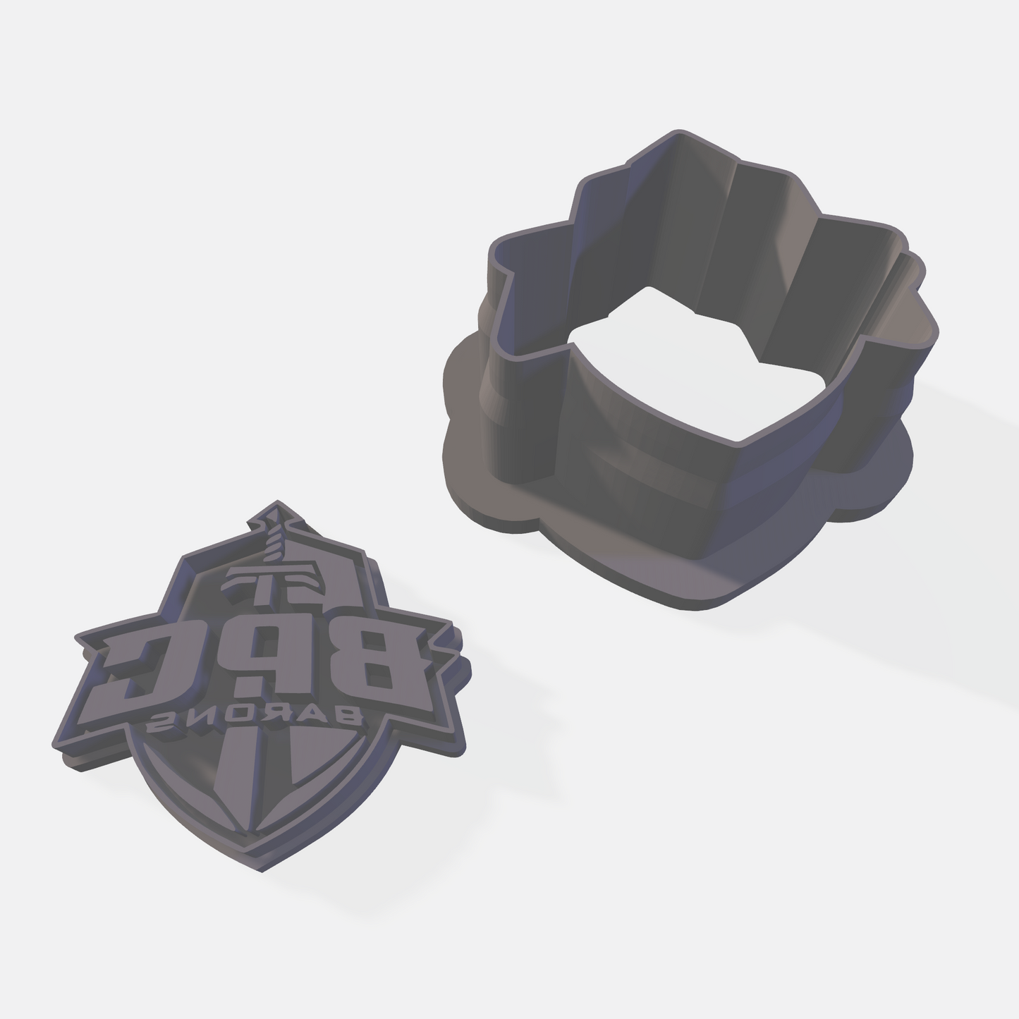 BPC Word and Shield Cookie Cutter & Stamp Set: Ideal for Cookies, Ceramics, Pottery, Polymer Clay, and Fondant
