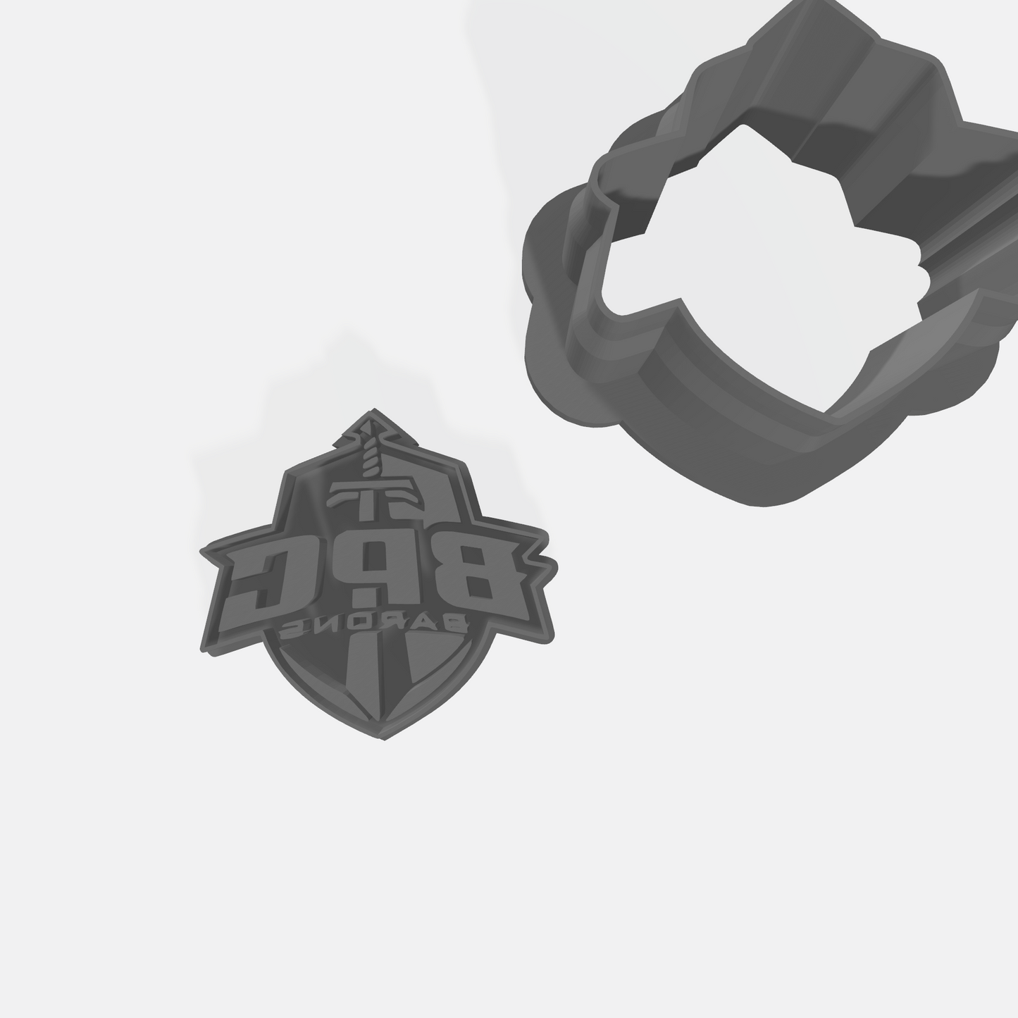 BPC Word and Shield Cookie Cutter & Stamp Set: Ideal for Cookies, Ceramics, Pottery, Polymer Clay, and Fondant