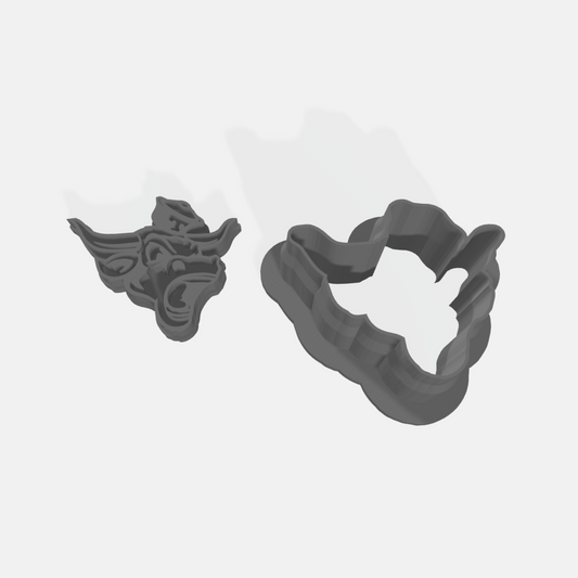 Texas Longhorn Cookie Cutter and Stamp Set for cookies, fondant, ceramics, pottery and polymer clay