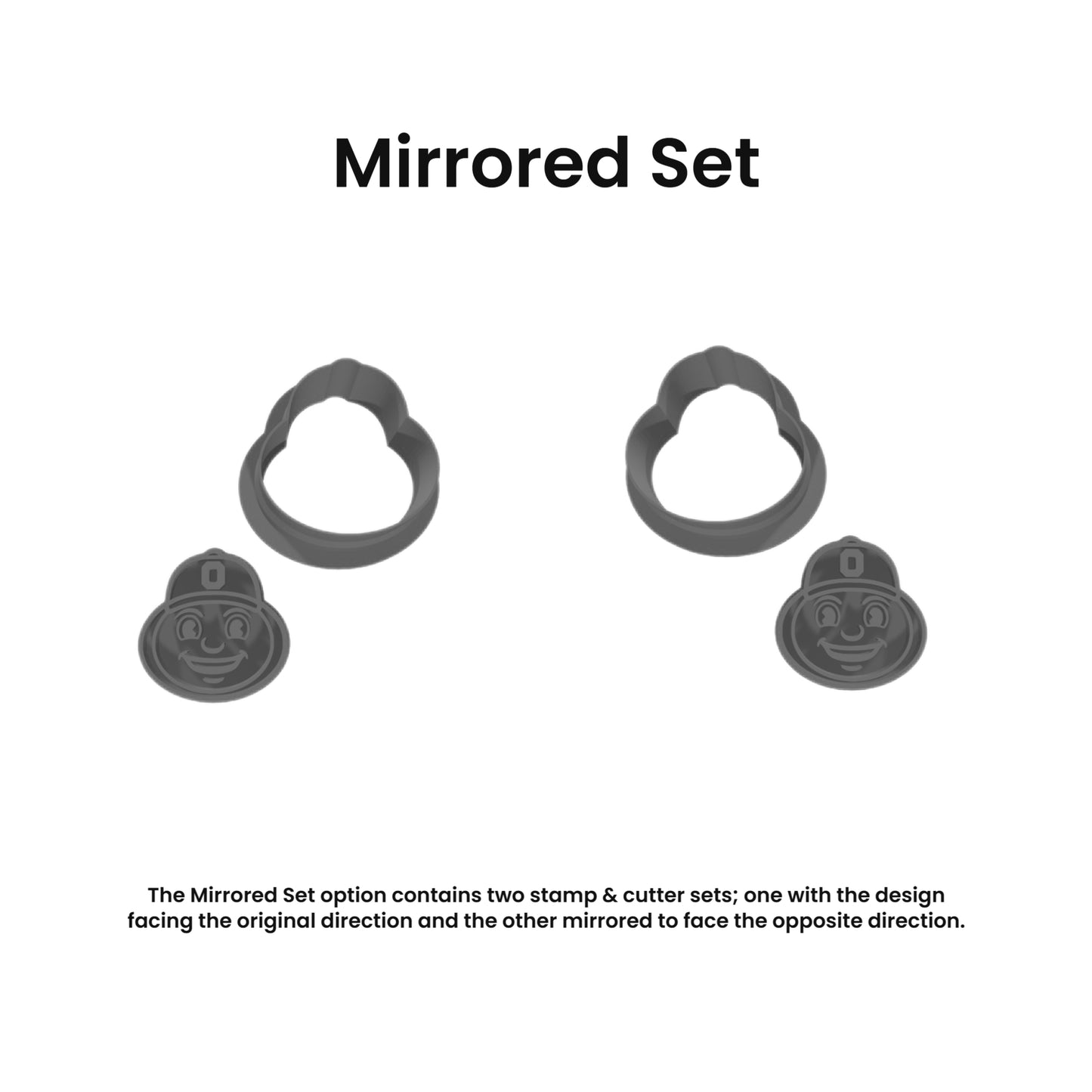 Ohio State Brutus Head Cutter & Stamp Set: Versatile Tool for Cookies, Ceramics, Pottery, Fondant, and More