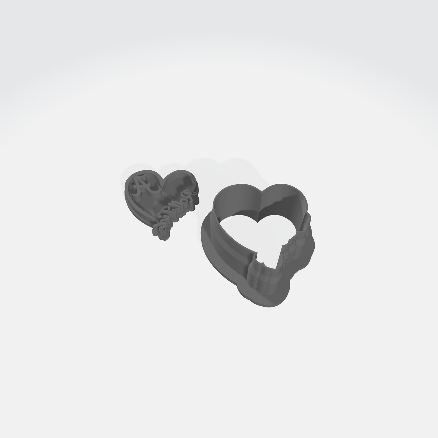 Alabama Roll Tide Heart Cookie Cutter & Stamp Set: Ideal for Cookies, Ceramics, Pottery, Polymer Clay, Fondant - Multi-Medium Craft & Baking Tool
