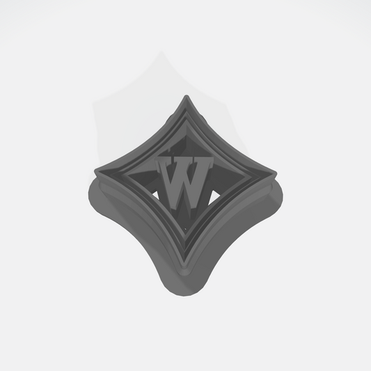 W Diamond Emblem Cutter: Ideal for Cookies, Ceramics, Pottery, Polymer Clay, and Fondant