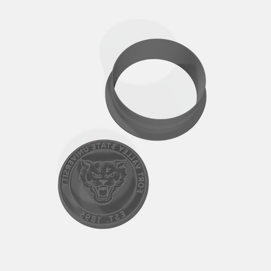 Fort Valley State University EST. 1895 Cookie Cutter & Stamp Set: Ideal for Cookies, Ceramics, Pottery, Polymer Clay, and Fondant