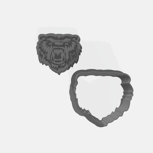 Houston Bear Cookie Cutter & Stamp Set: Ideal for Cookies, Ceramics, Pottery, Polymer Clay, and Fondant