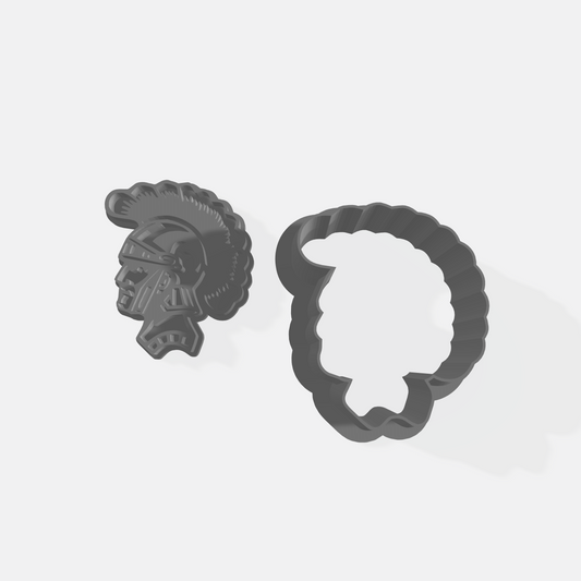 Trojan Cookie Cutter & Stamp Set: Versatile Tool for Cookies, Ceramics, Pottery, Fondant, Polymer Clay and More