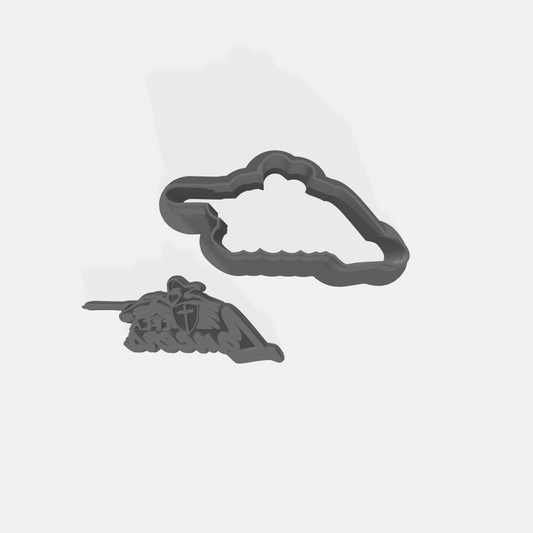 CFCA Lancers Cookie Cutter & Stamp Set: Ideal for Cookies, Ceramics, Pottery, Polymer Clay, Fondant - Multi-Medium Craft & Baking Tool