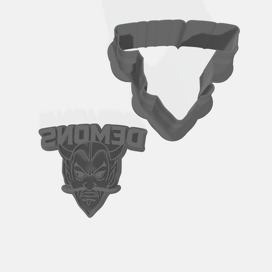 Demons Mascot Logo Cookie Cutter & Stamp Set - Ideal for Cookies, Ceramics, Pottery, Polymer Clay, Fondant & More