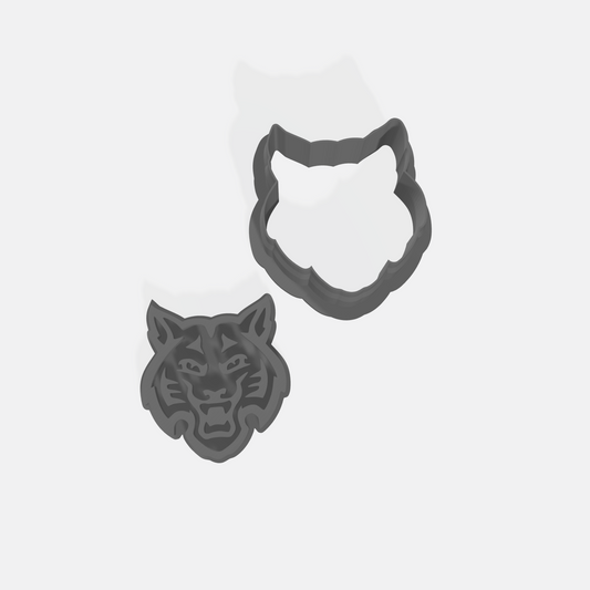 Bobcat Cookie Cutter & Stamp Set - Ideal for Cookies, Ceramics, Pottery, Polymer Clay, Fondant & More
