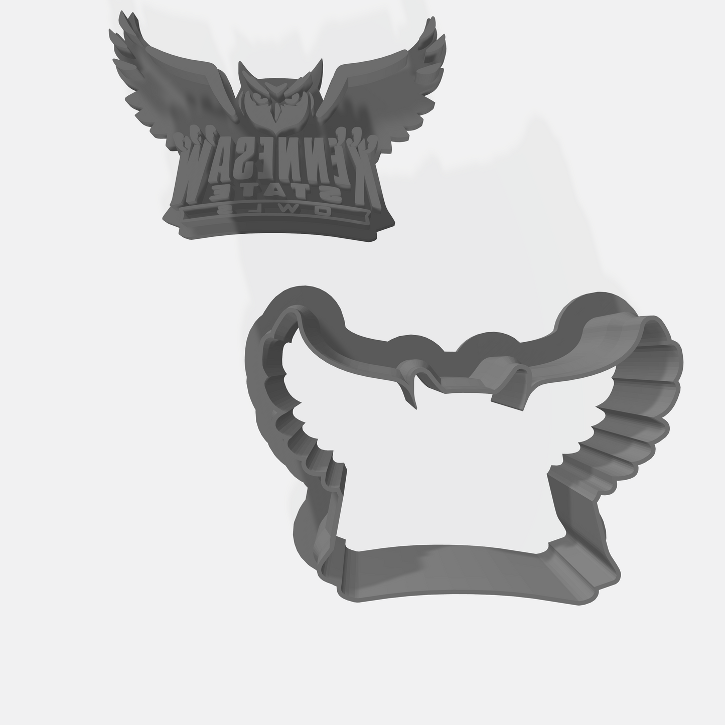Owls Kennesaw State Cookie Cutter & Stamp Set: Ideal for Cookies, Ceramics, Pottery, Polymer Clay, Fondant - Multi-Medium Craft & Baking Tool