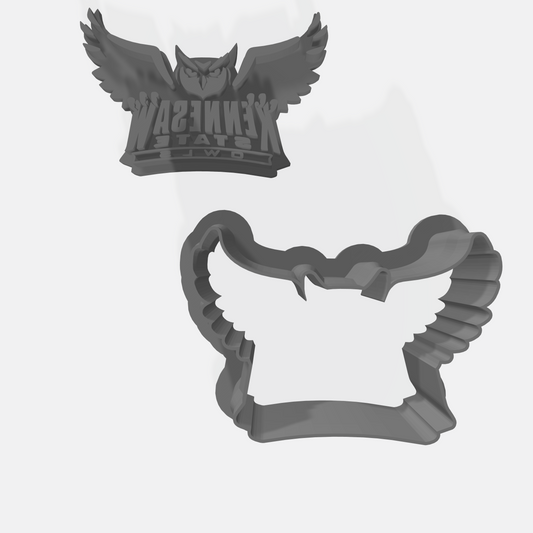 Owls Kennesaw State Cookie Cutter & Stamp Set: Ideal for Cookies, Ceramics, Pottery, Polymer Clay, Fondant - Multi-Medium Craft & Baking Tool