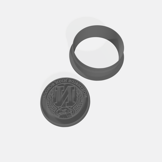 Northside Eagles Circle Cookie Cutter & Stamp Set - Ideal for Cookies, Ceramics, Pottery, Polymer Clay, Fondant & More