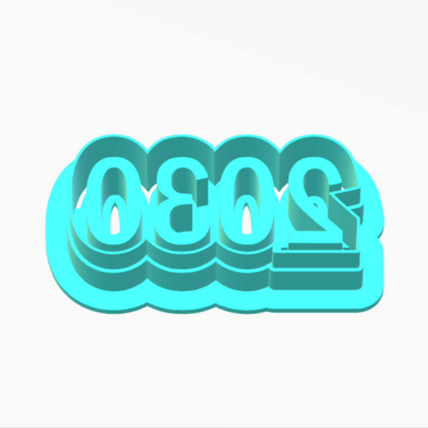 Custom 4-Digit Year Cookie Cutter – Perfect for Any Celebration | Cookie Cutter - Ideal for Cookies, Ceramics, Pottery, Polymer Clay, Fondant & More
