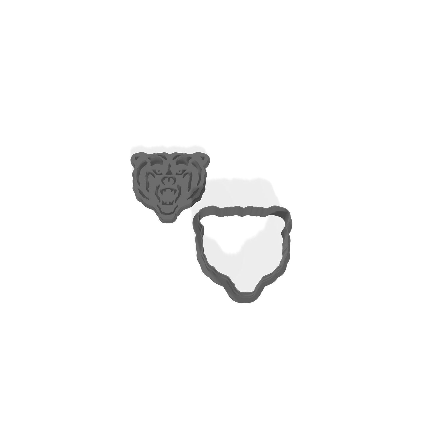 Mercer Bear Cookie Cutter & Stamp Set Ideal for Cookies, Ceramics, Pottery, Polymer Clay, and Fondant