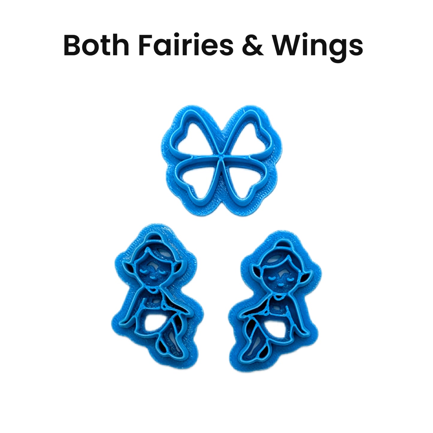 St. Patrick’s Day Clover Fairy & Wings Cutter Set for Cookies, Fondant & Polymer Clay