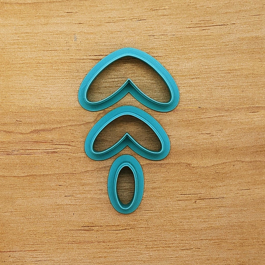 3 Piece Dangling Leaf Cutter Set