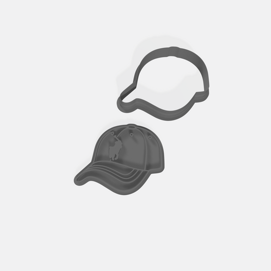 RL Polo Ball Cap Cookie Cutter & Embossing Stamp: Idea for Cookies, Ceramics, Pottery, Polymer Clay, Fondant