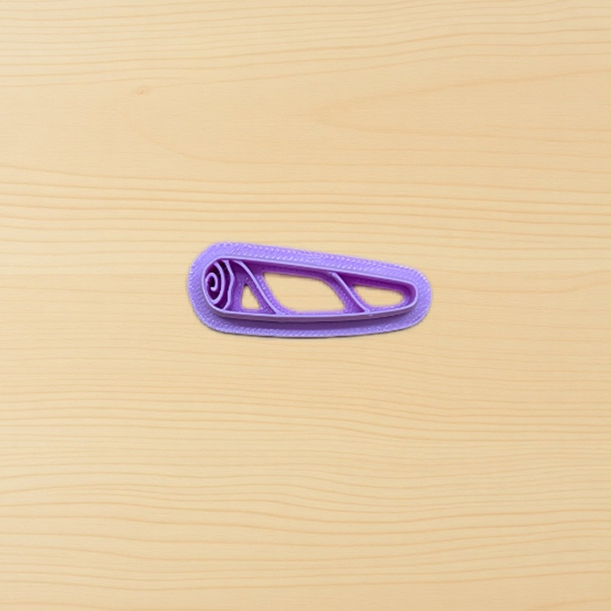 purple plastic rolled joint cigarette shaped cookie and clay cutter