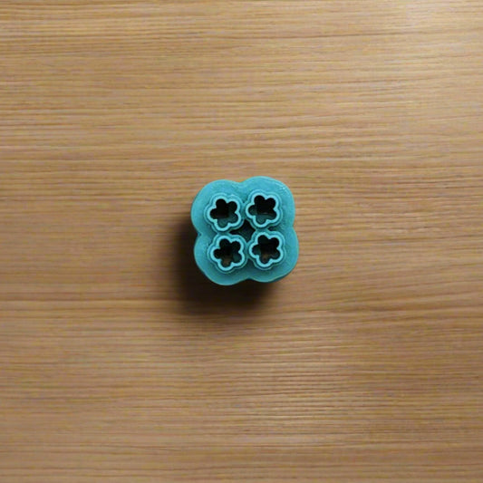 4 Five Petal Flowers Multi-Cutter for Cookies, Ceramics, Pottery, Polymer Clay, Fondant - Multi-Medium Craft & Baking Tool