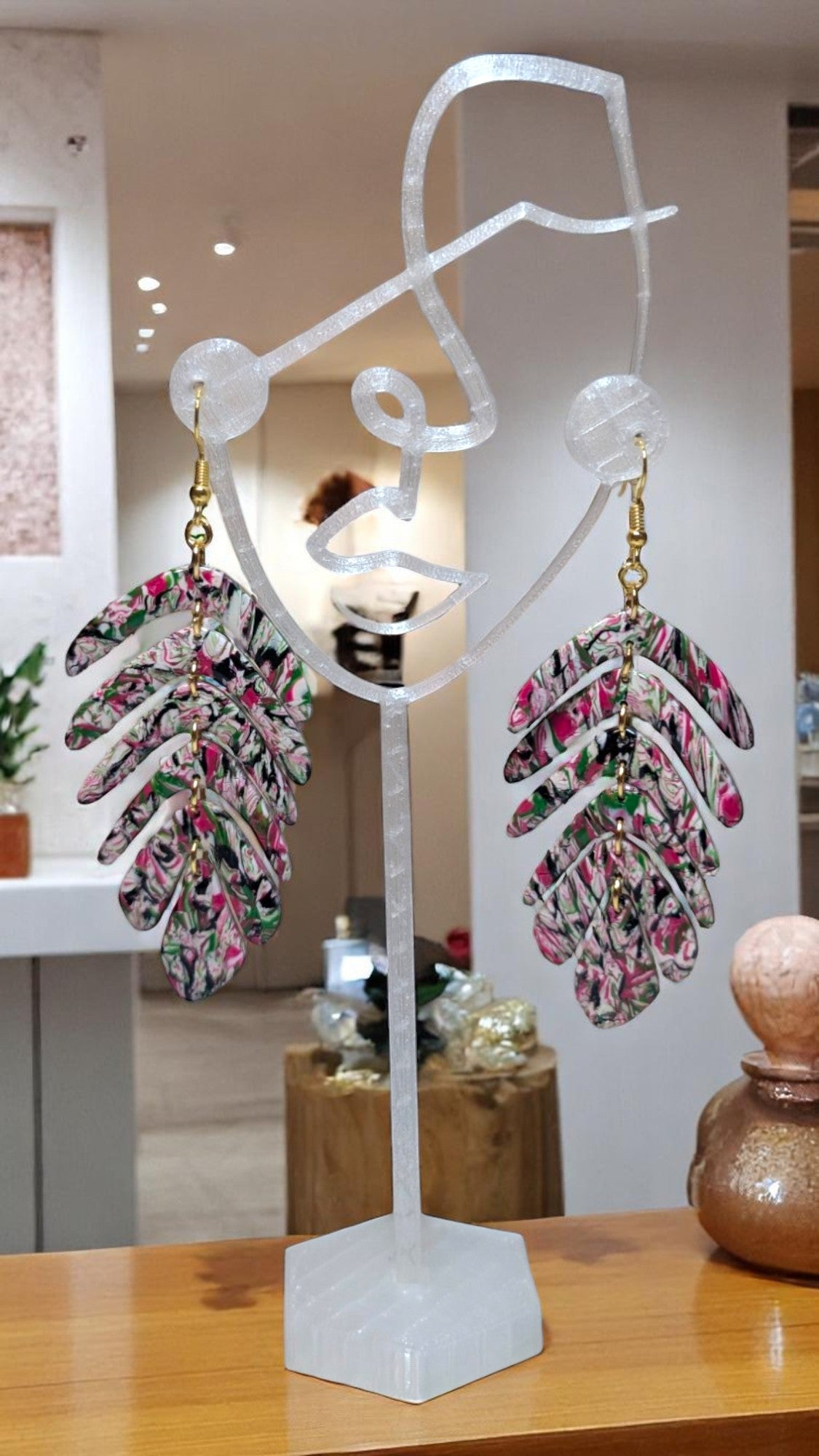 6-Piece Articulated Abstract Feather Cutter Set: Idea for Ceramics, Pottery & Polymer Clay Jewelry