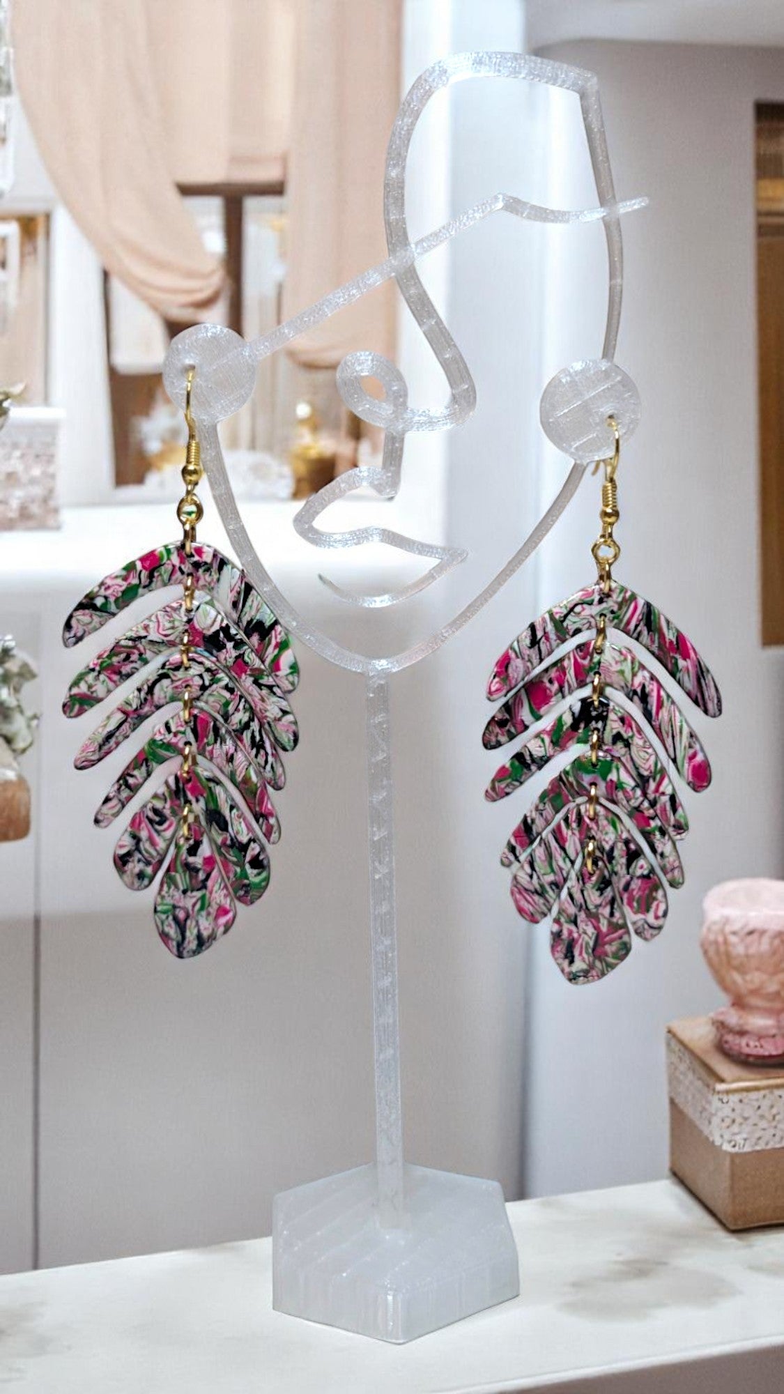 6-Piece Articulated Abstract Feather Cutter Set: Idea for Ceramics, Pottery & Polymer Clay Jewelry