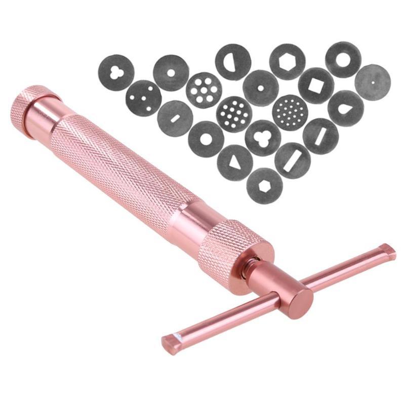 DIY Mold Tool Rotary Aluminum Alloy Clay Gun Dough Fondant Cream Soft Clay
