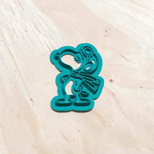 Aviator Snoopy dog cookie cutter with pilot goggles and scarf for cookies, polymer clay, fondant, pottery and ceramic crafts
