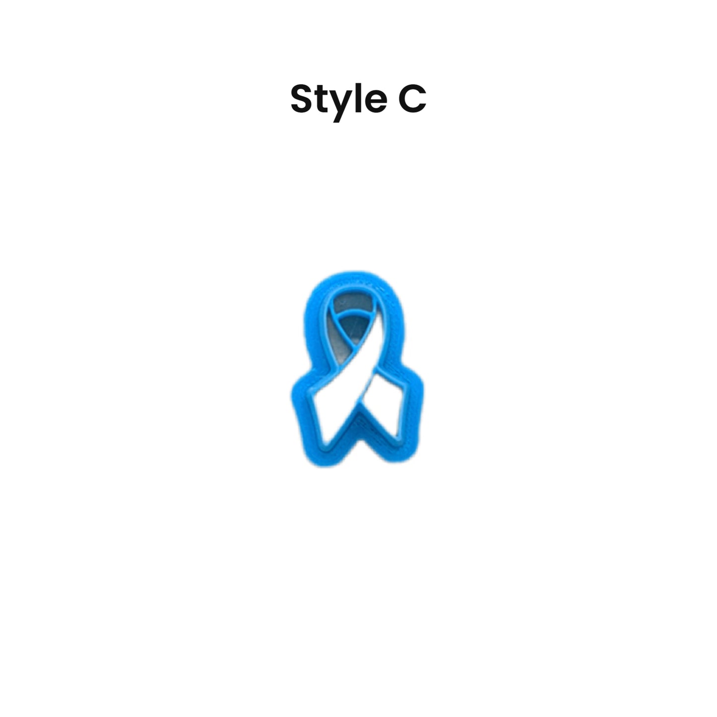 Awareness Ribbon Cookie Cutter with 4 Style Options: Ideal for Cookies, Ceramics, Pottery, Polymer Clay, Fondant - Multi-Medium Craft & Baking Tool