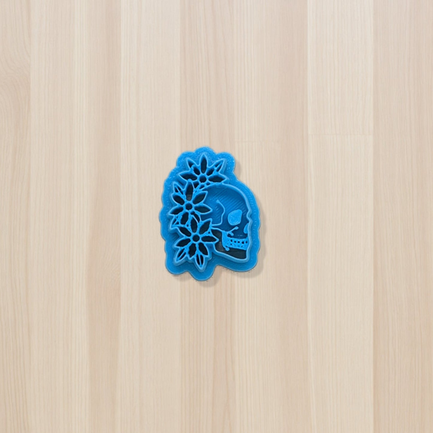 Flowers and Skull Cookie Cutter: Ideal for Cookies, Ceramics, Pottery, Polymer Clay, Fondant - Multi-Medium Craft & Baking Tool