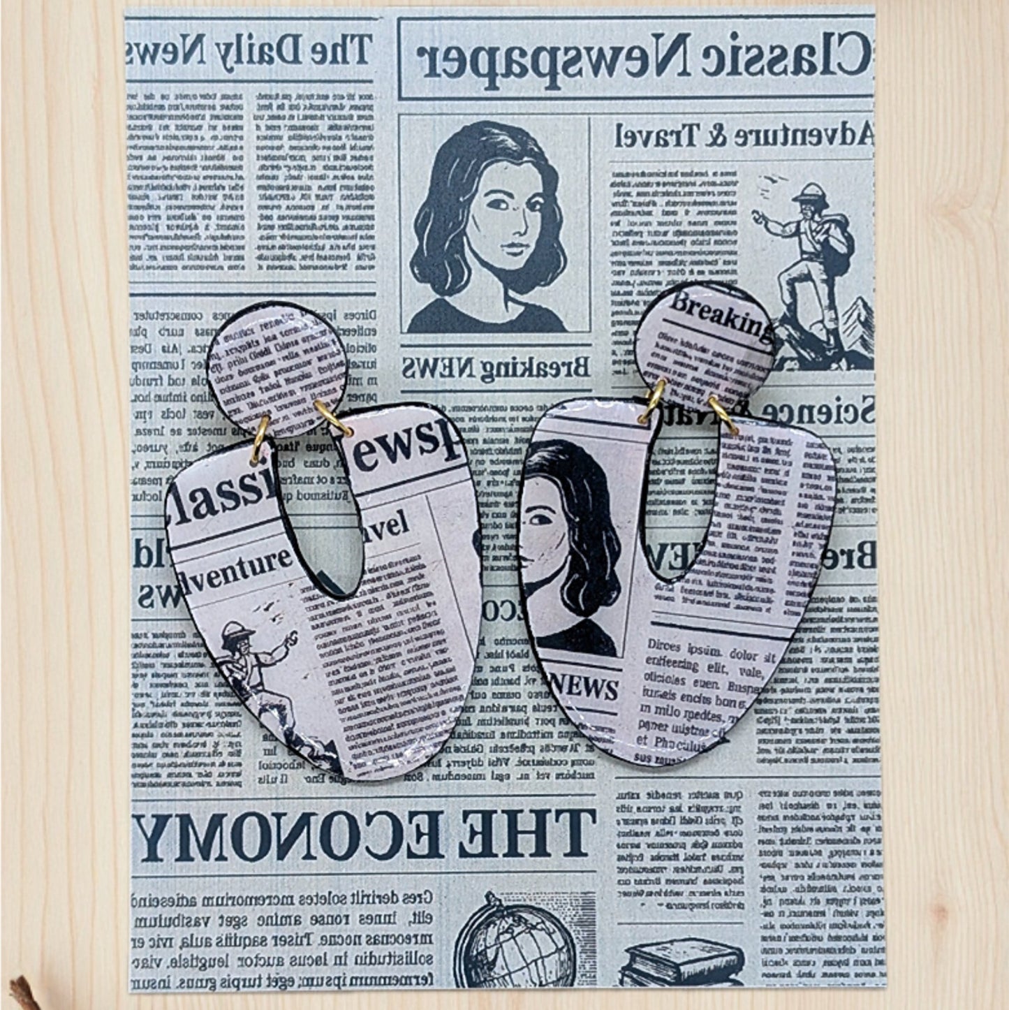 Vintage Economic Newspaper Article Water-Soluble Transfer Sheet