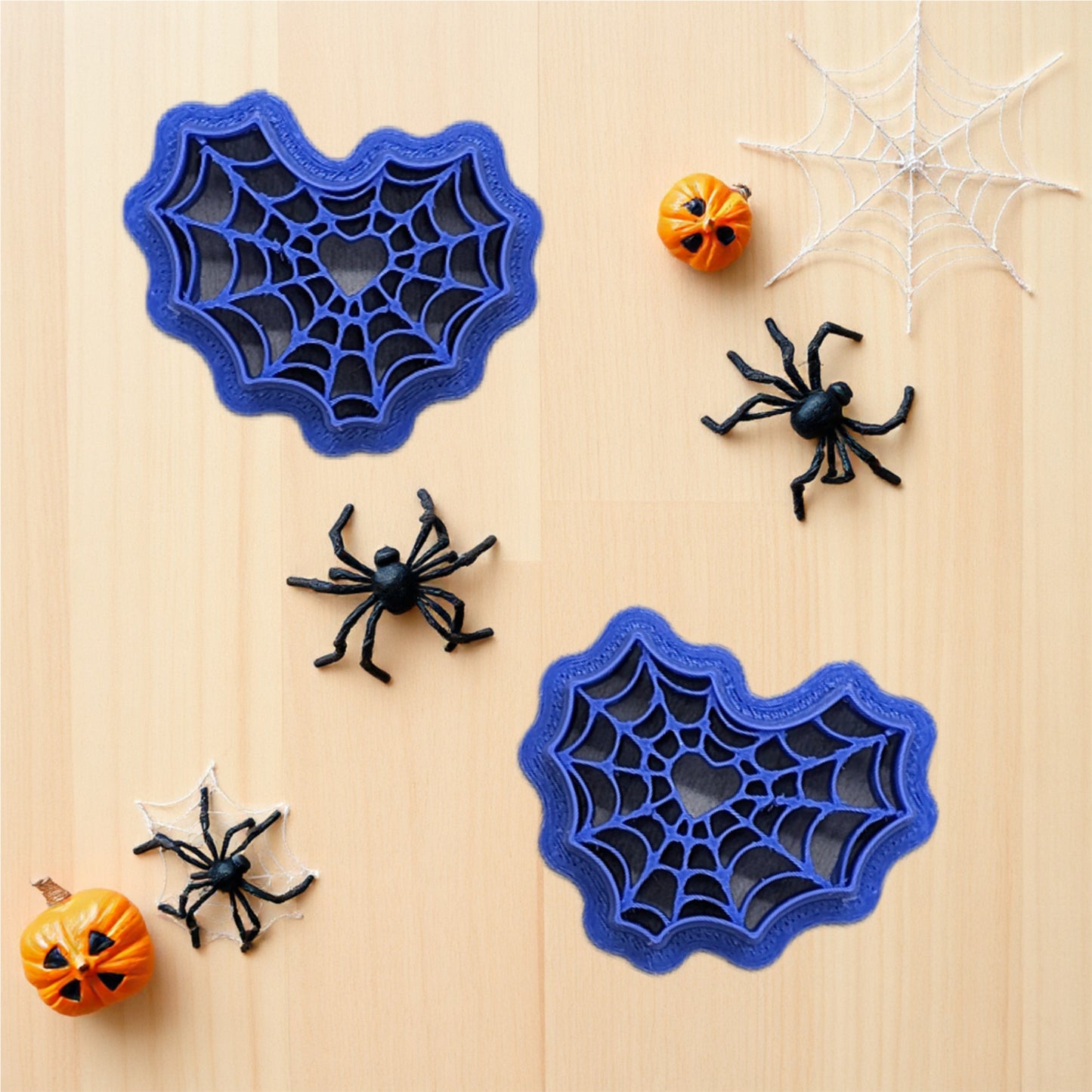 Heart Shaped Spiderweb Cookie Cutter with 2 Style Options: for Ceramics, Pottery, Polymer Clay, Fondant - Multi-Medium Craft & Baking Tool
