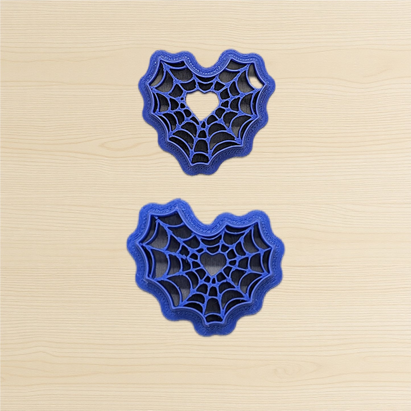 Heart Shaped Spiderweb Cookie Cutter with 2 Style Options: for Ceramics, Pottery, Polymer Clay, Fondant - Multi-Medium Craft & Baking Tool