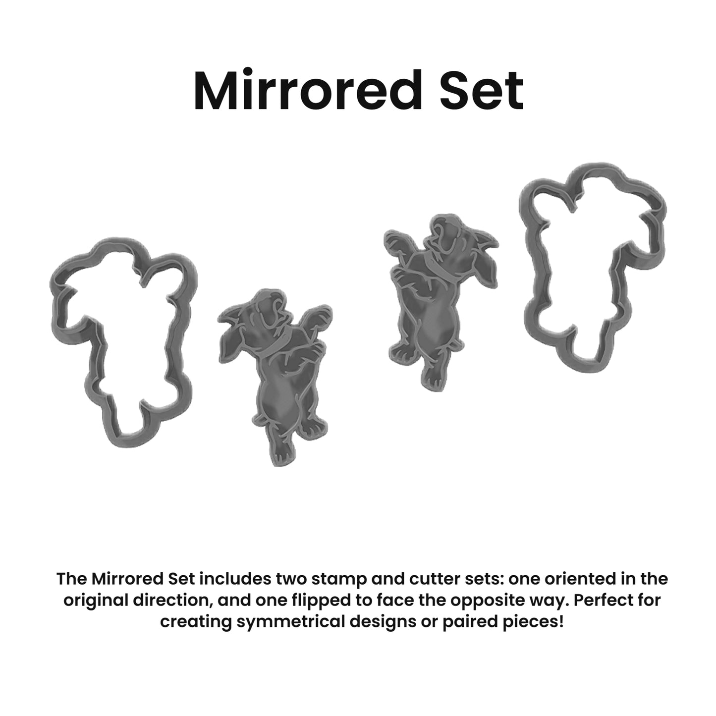 Fetching Dog Cookie Cutter & Embossing Stamp: Idea for Cookies, Ceramics, Pottery, Polymer Clay, Fondant