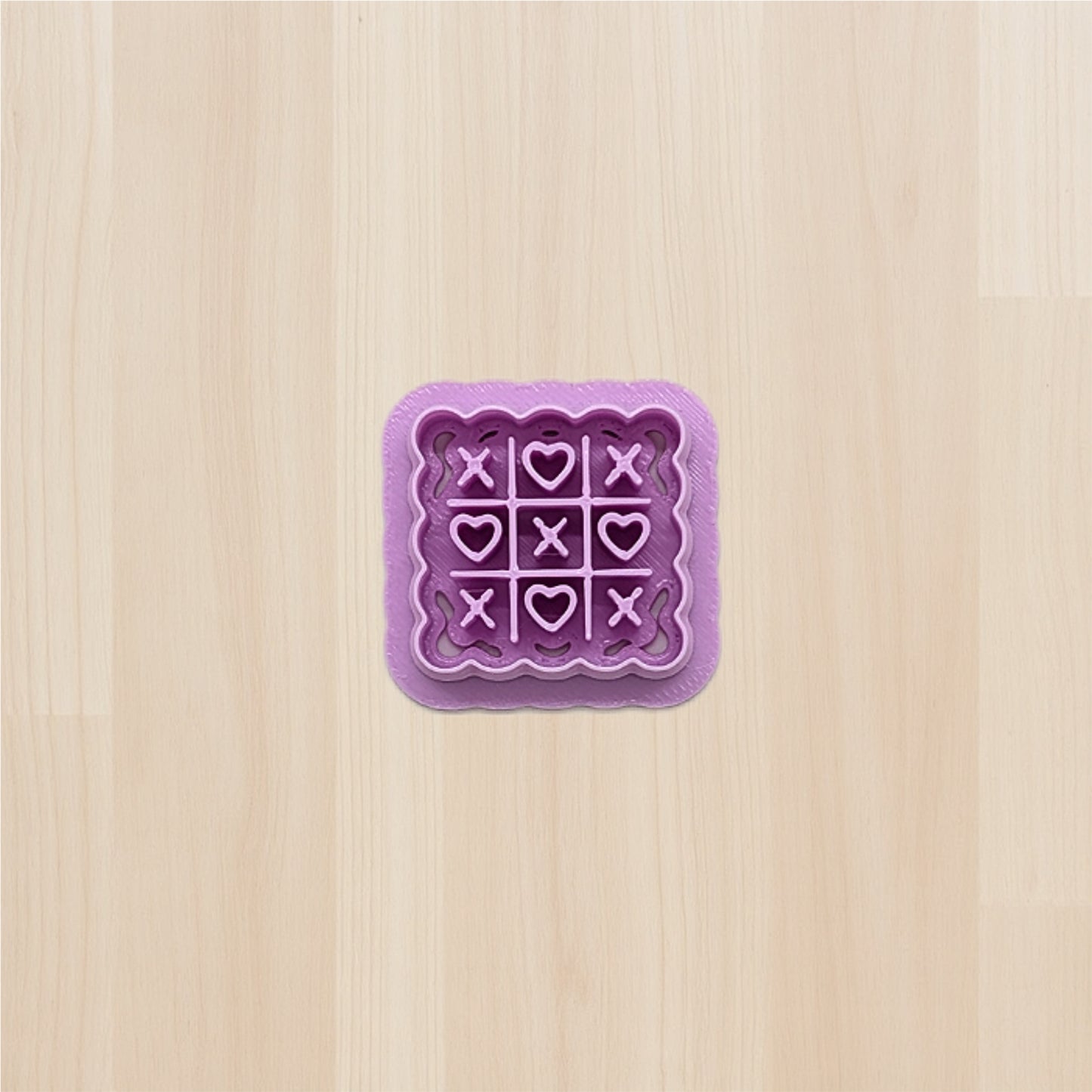 Cupids Grid Tic-Tac-Toe Cookie Cutter: Ideal for Cookies, Ceramics, Pottery, Polymer Clay, and Fondant