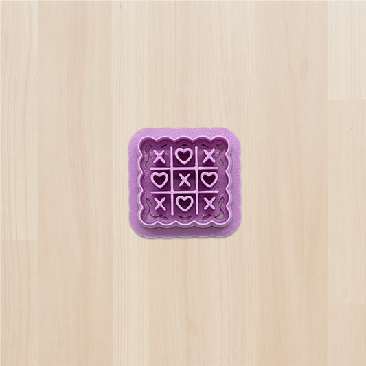 Cupids Grid Tic-Tac-Toe Cookie Cutter: Ideal for Cookies, Ceramics, Pottery, Polymer Clay, and Fondant
