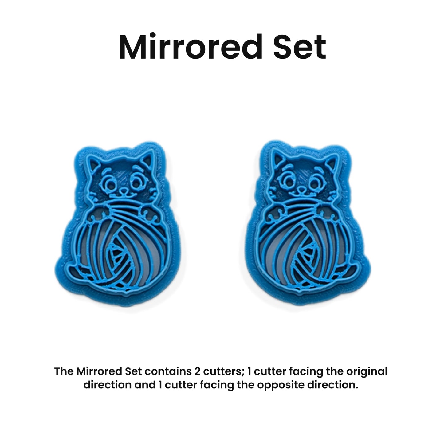 Playful Kitty with Yarn Cookie Cutter: Ideal for Cookies, Ceramics, Pottery, Polymer Clay, Fondant - Multi-Medium Craft & Baking Tool