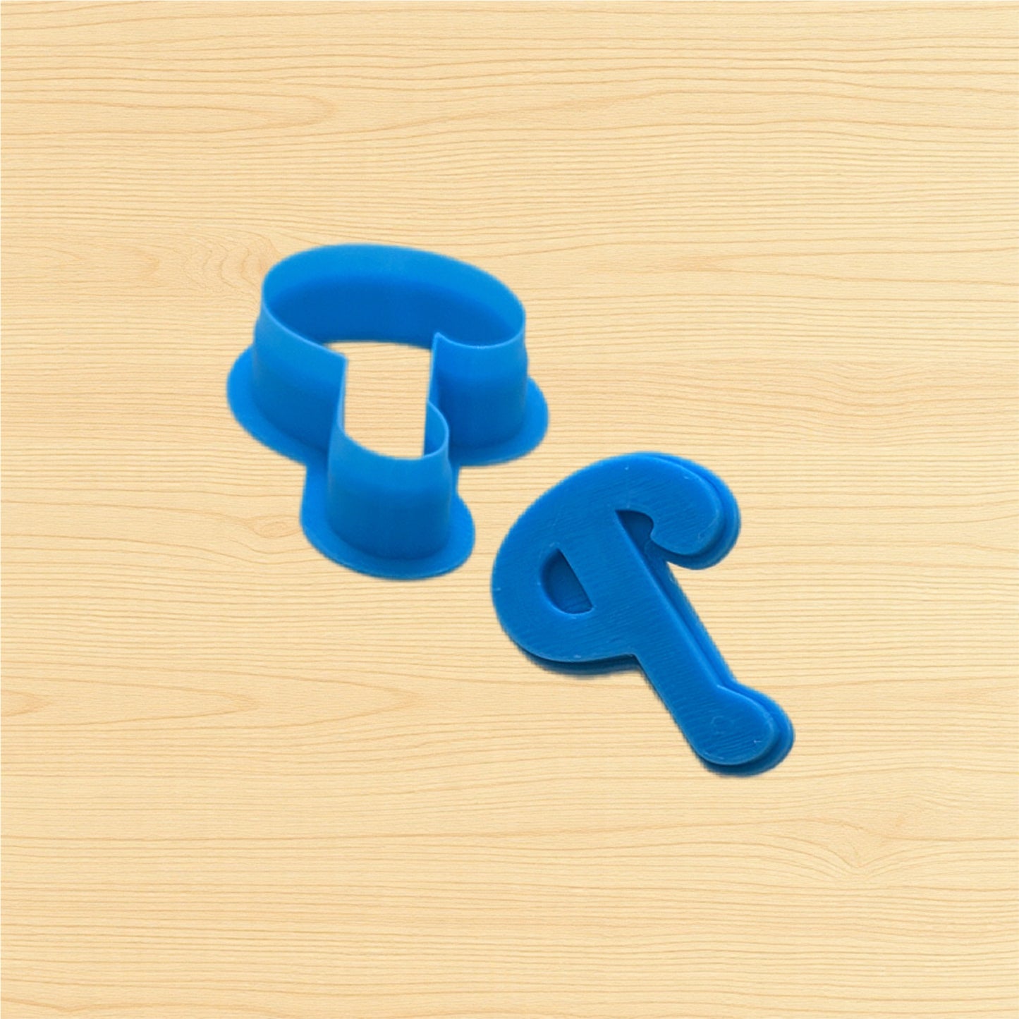 Phillies P Cookie Cutter & Stamp Set: Ideal for Cookies, Ceramics, Pottery, Polymer Clay, Fondant - Multi-Medium Craft & Baking Tool