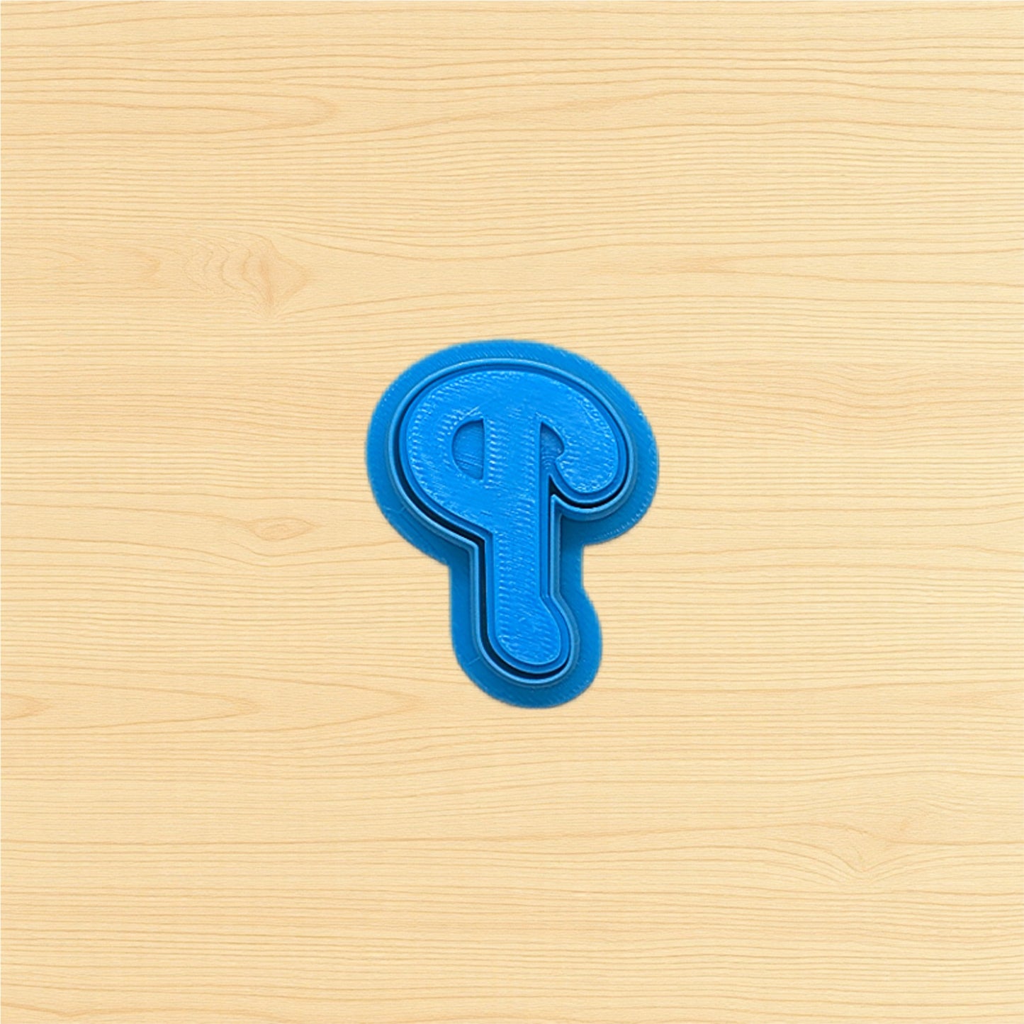 Phillies P Cookie Cutter & Stamp Set: Ideal for Cookies, Ceramics, Pottery, Polymer Clay, Fondant - Multi-Medium Craft & Baking Tool