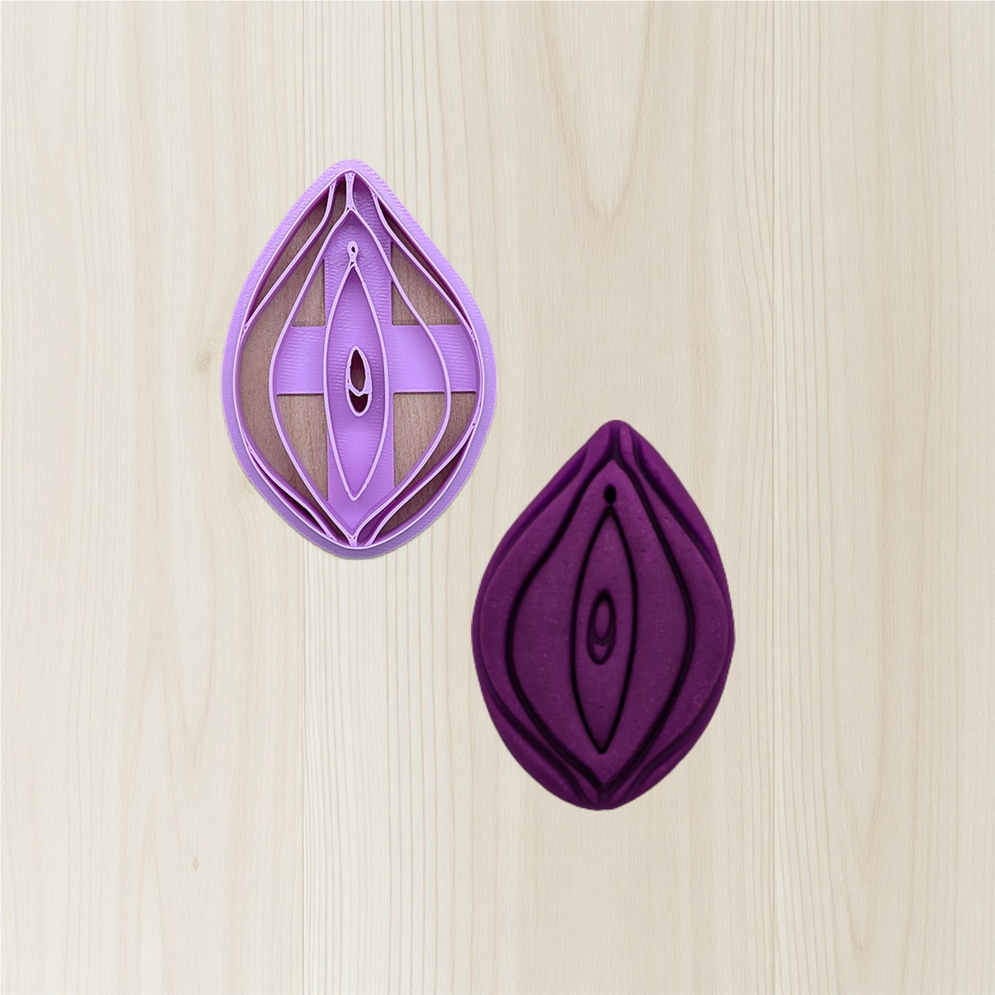 Vagina Female Anatomy Cookie Cutter: Ideal for Cookies, Ceramics, Pottery, Polymer Clay, and Fondant