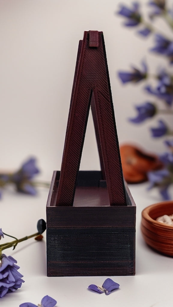 Black Cherry Jewelry Box Set – Organizer with Drawer, Top Tray, Earring Rack (7 Hangers + 2 Earring Cards)