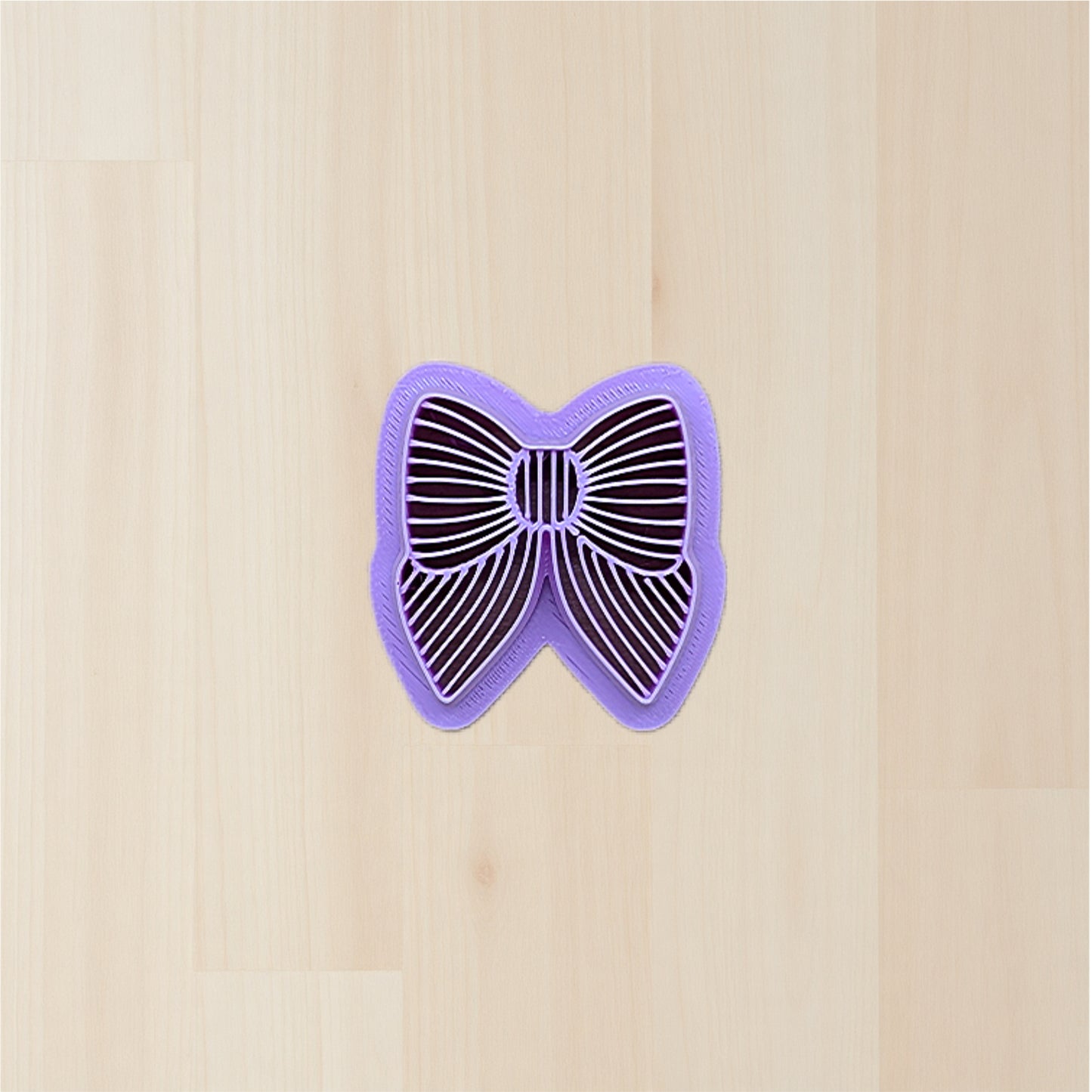 Pin Striped Bow Cookie Cutter: Ideal for Cookies, Ceramics, Pottery, Polymer Clay, and Fondant