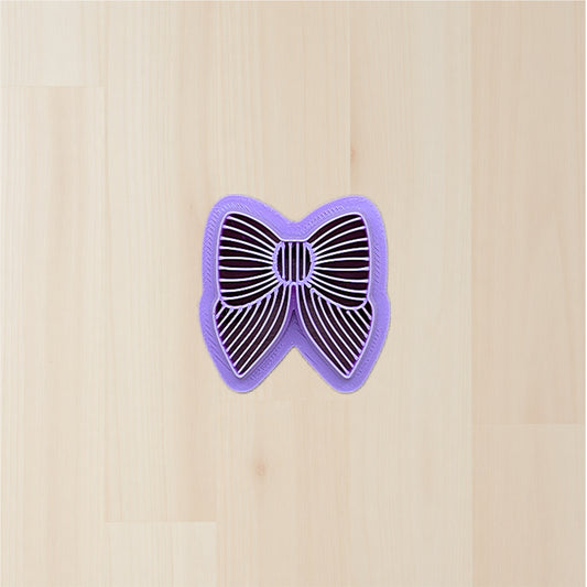 Pin Striped Bow Cookie Cutter: Ideal for Cookies, Ceramics, Pottery, Polymer Clay, and Fondant