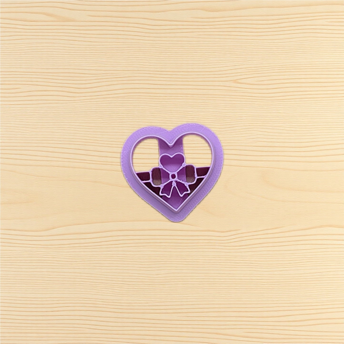 Gift of Love Bow Tied Heart Cookie Cutter: Ideal for Cookies, Ceramics, Pottery, Polymer Clay, and Fondant