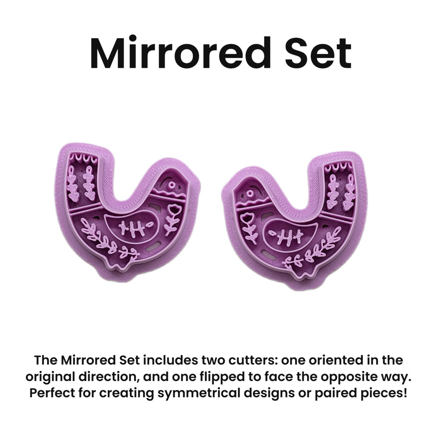 Boho Folk Art Bird (Style F) Cookie Cutter: Ideal for Cookies, Ceramics, Pottery, Polymer Clay, and Fondant